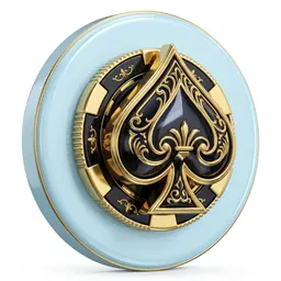 Obsidian and gold Ace of Spades poker icon on play99